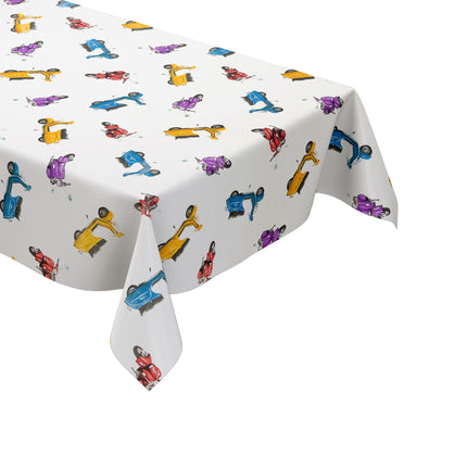 Wachstuch Tischdecke bunte Roller