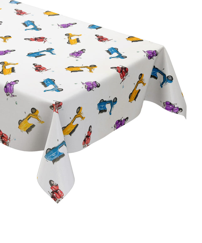 Wachstuch Tischdecke bunte Roller