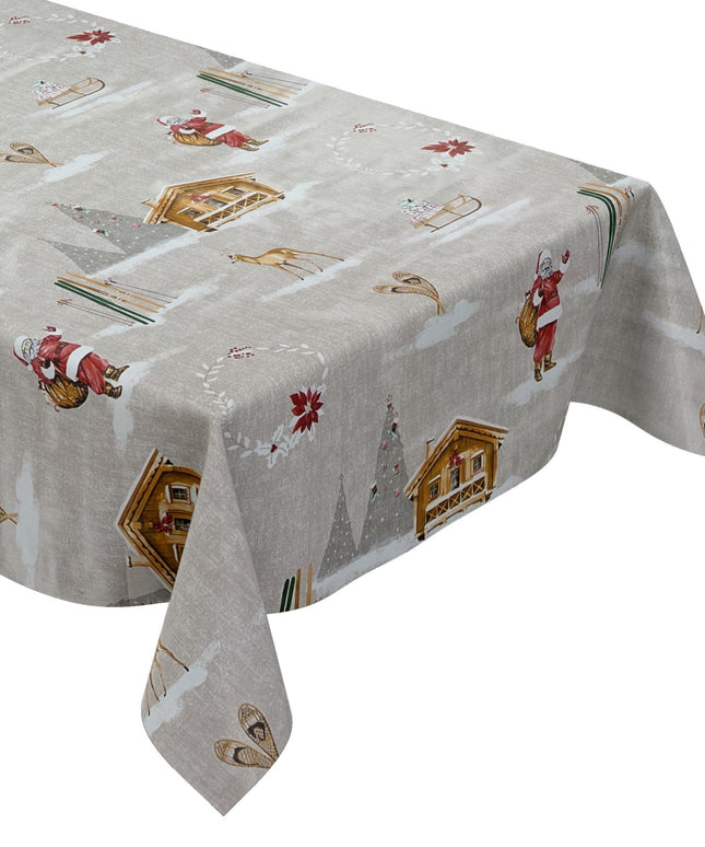 www.kevkus.de Wachstuch Tischdecke Weihanchten Lappland eckig rund oval