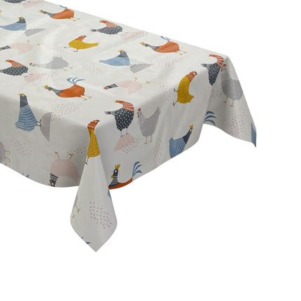 Wachstuchtischdecke Hühner