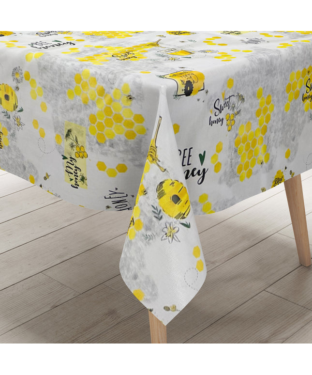 Wachstuch Tischdecke Bienen Honig