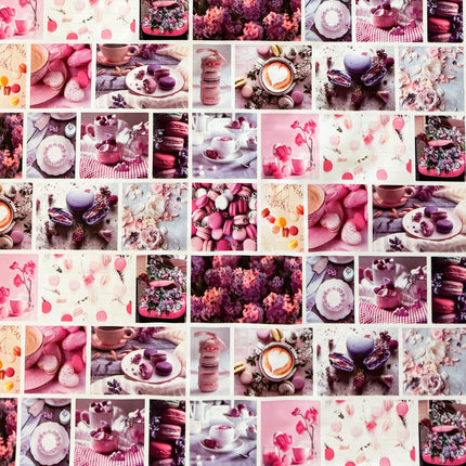 Wachstuch Tischdecke macarons