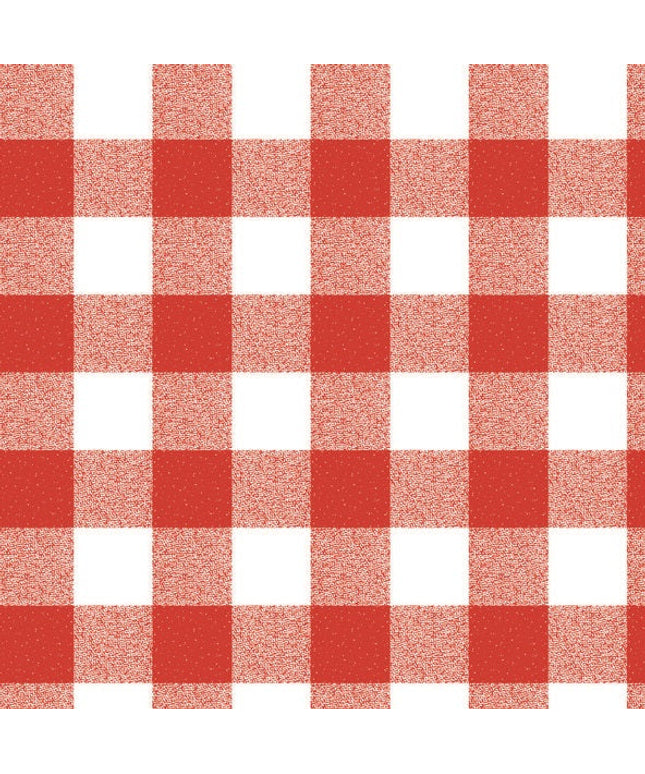 Wachstuchrolle Meterware Rollenware P107-1 rot groß kariert
