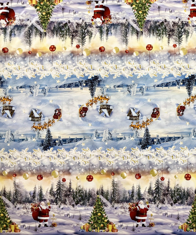 Wachstuch Tischdecke Weihnachten Winterlandschaft