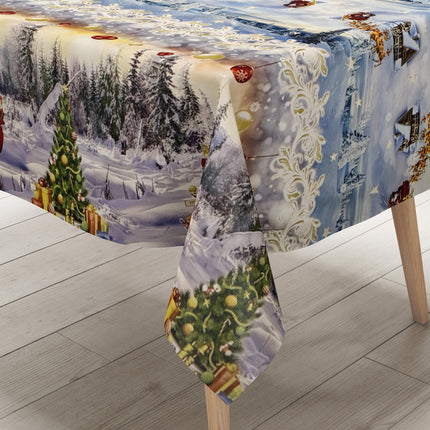 Wachstuch Tischdecke Weihnachten Winterlandschaft