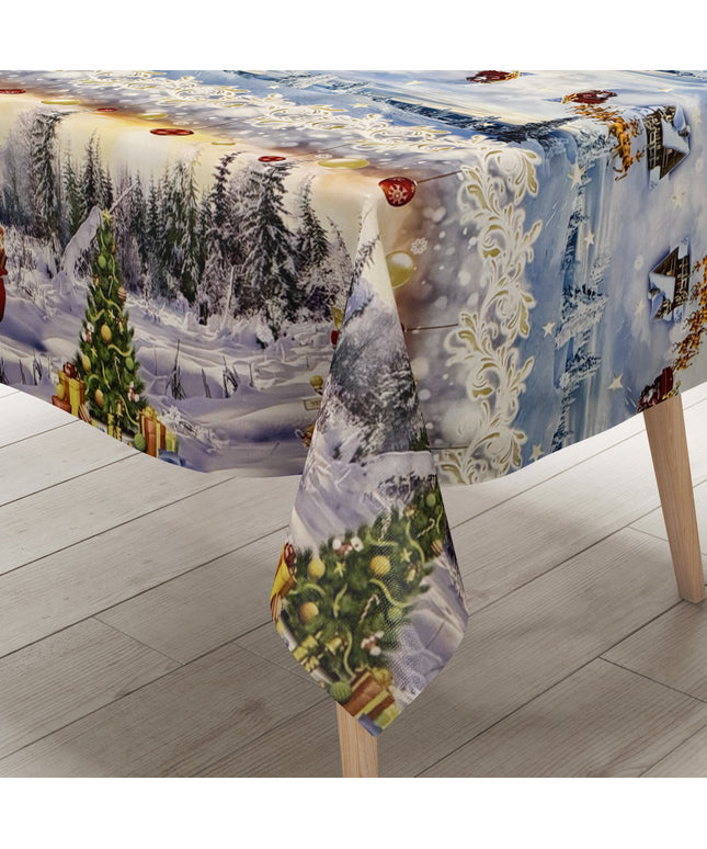 Wachstuch Tischdecke Weihnachten Winterlandschaft