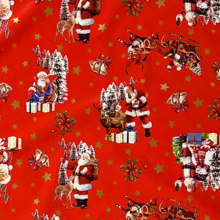 Wachstuch TIschdecke Weihnachten rot