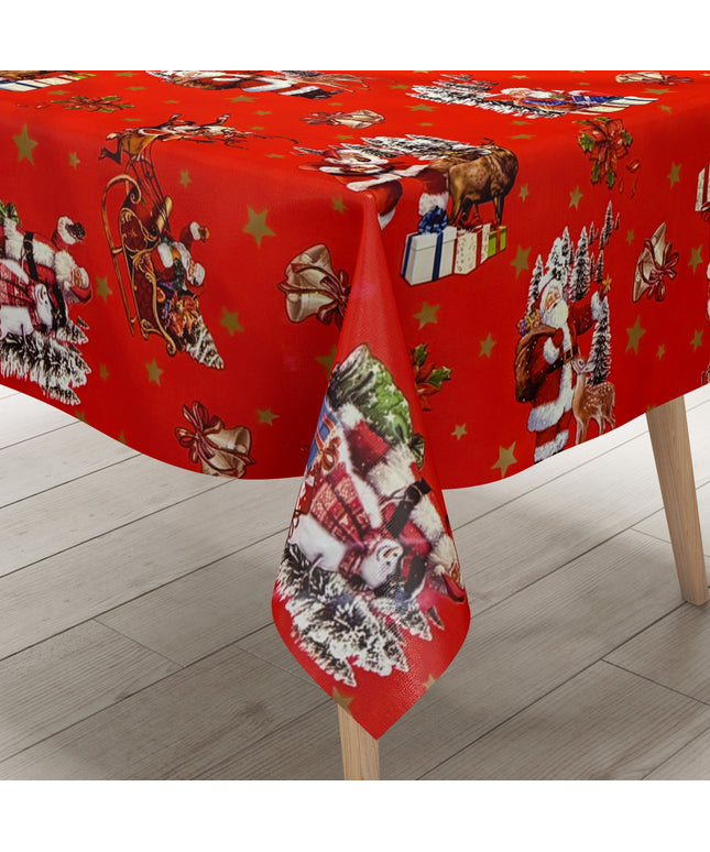 Wachstuch TIschdecke Weihnachten rot