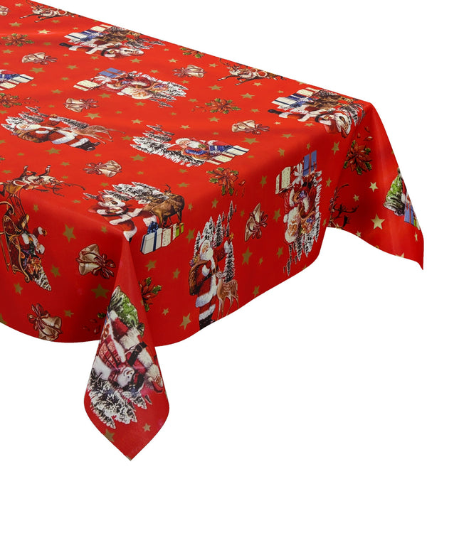Wachstuch TIschdecke Weihnachten rot