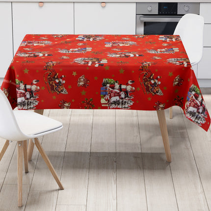 Wachstuch TIschdecke Weihnachten rot