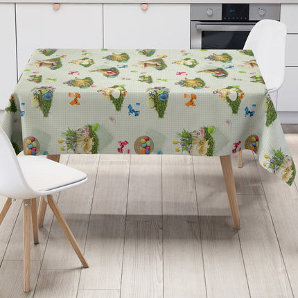 Wachstuch Tischdecke kariert grün Ostern