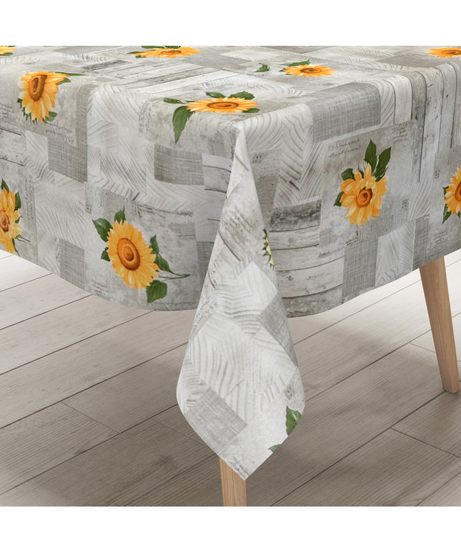 Wachstuch Tischdecke Holz grau