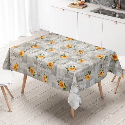 Wachstuch Tischdecke Holz grau