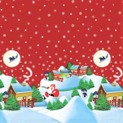 Wachstuch Rolle Weihnachten P185-3 Winterland Bordürenmuster Rollenware