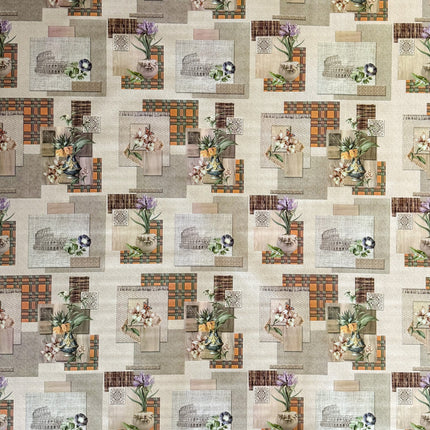 Wachstuch Tischdecke Patchwork Orchideen