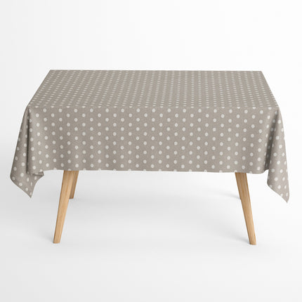 Jacquard Tischdecke aus beschichteter Baumwolle Fleckenschutz VAN GOGH Blanco beige Punkte eckig rund oval