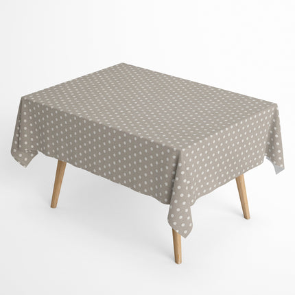 Jacquard Tischdecke aus beschichteter Baumwolle Fleckenschutz VAN GOGH Blanco beige Punkte eckig rund oval