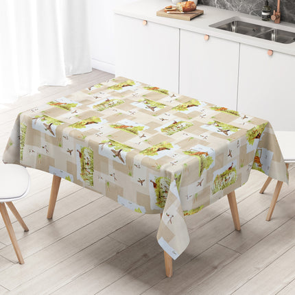 Wachstuch Tischdecke Jagdmotiv