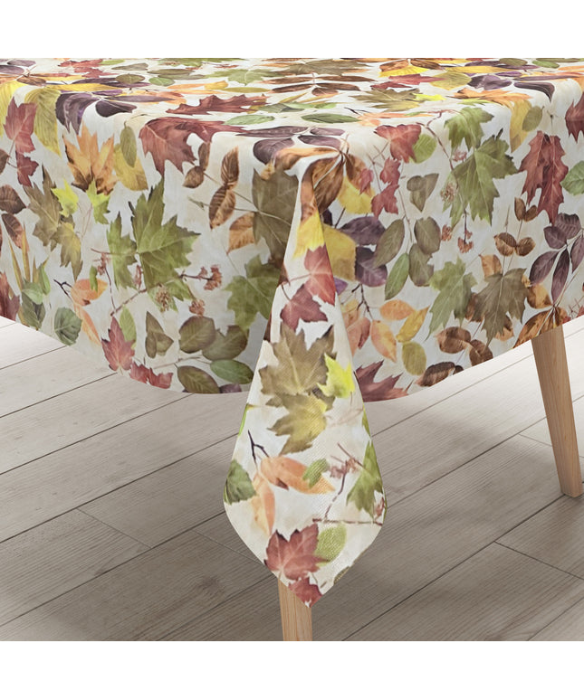 Wachstuch Tischdecke Herbst Blätter Laub