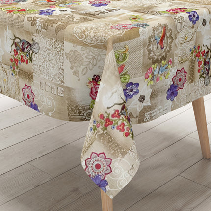 Wachstuch Tischdecke Boho Kolibri Hippie