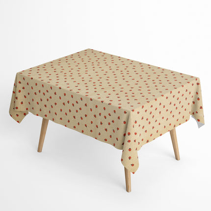 beschichtete Baumwoll Tischdecke Marienkäfer
