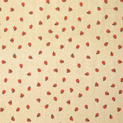 beschichtete Baumwoll Tischdecke Marienkäfer