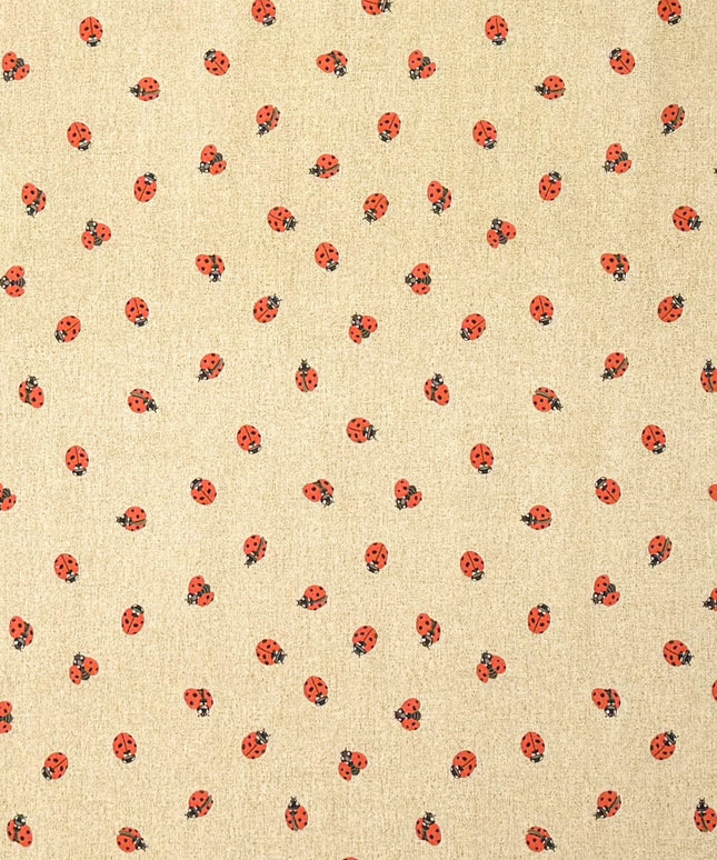 beschichtete Baumwoll Tischdecke Marienkäfer
