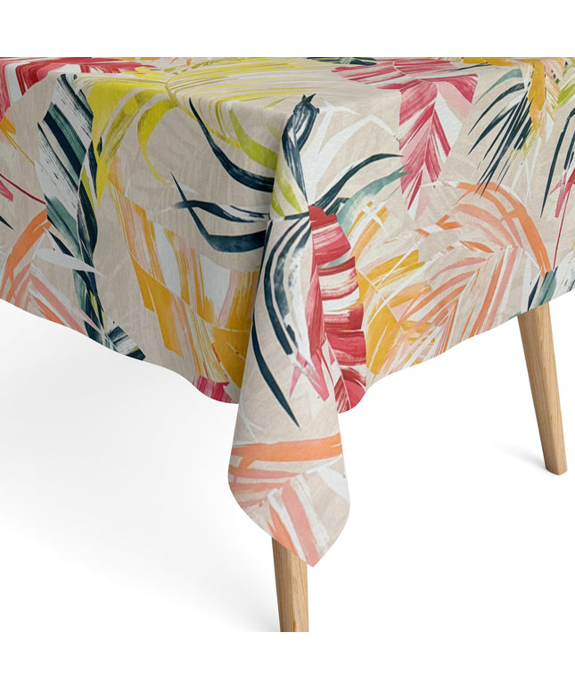 Baumwollt Tischdecke Palmenblätter