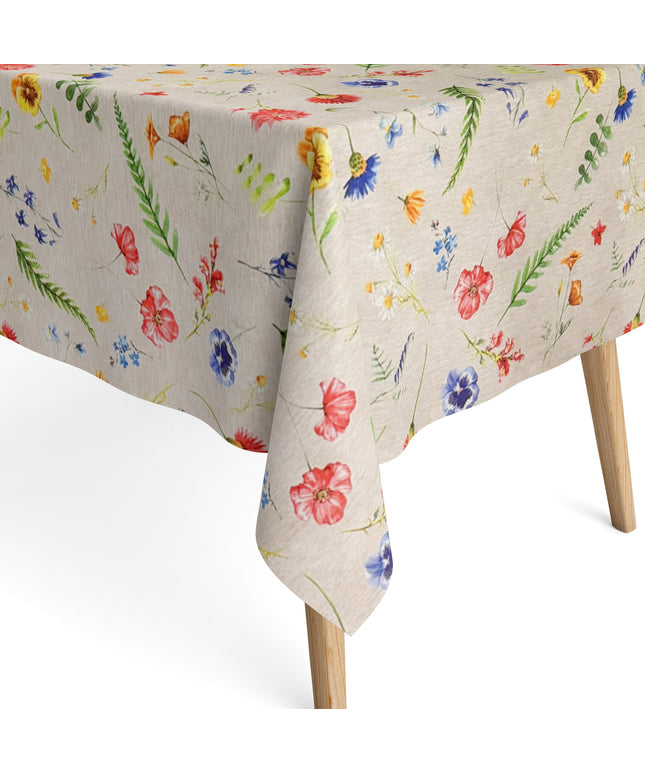 Baumwoll Tischdecke Blumenwiese