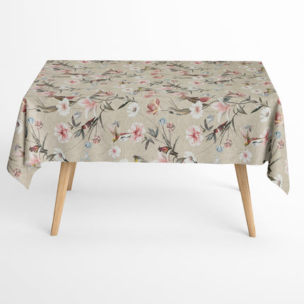 Baumwolltischdecke Colibri Blumen