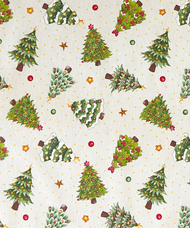 Tischdecke beschichtete Baumwolle Weihnachten Tannenbaum