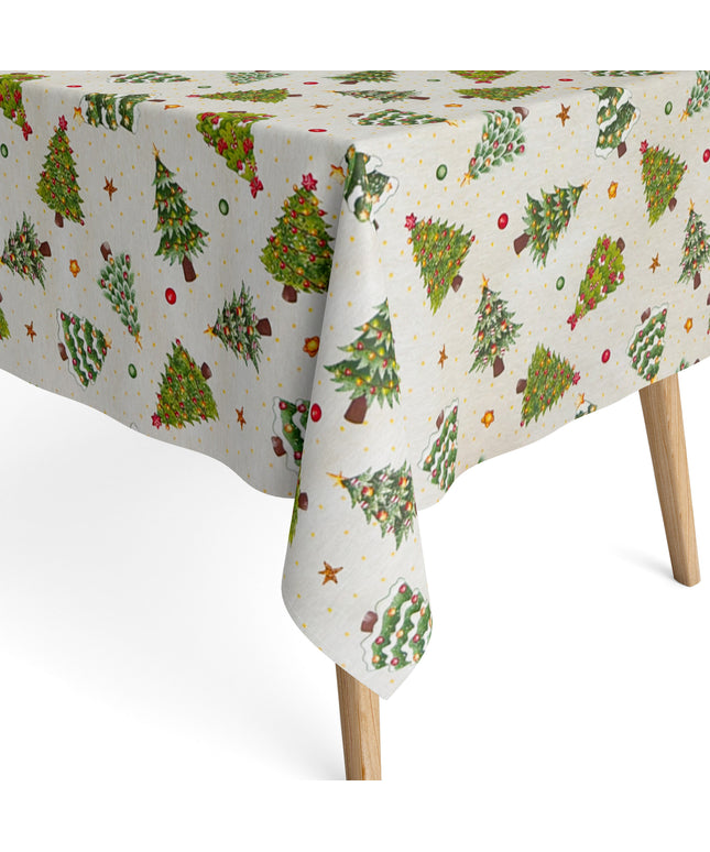 Tischdecke beschichtete Baumwolle Weihnachten Tannenbaum