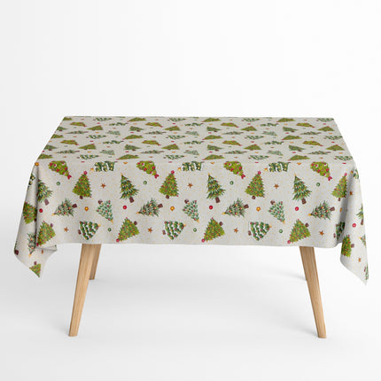 Tischdecke beschichtete Baumwolle Weihnachten Tannenbaum