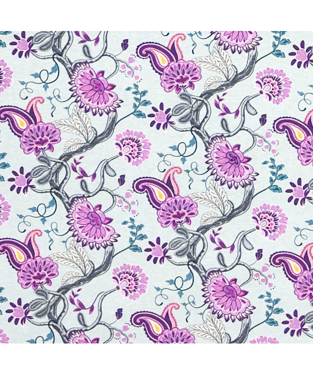 Jacquard Tischdecke aus beschichteter Baumwolle mit Fleckenschutz ARCHIE101 hellblau im Boho-Stil - Größe, Form und Einfassung frei wählbar