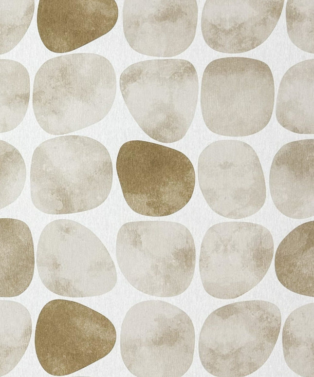 Baumwoll Tischdecke Steine beige