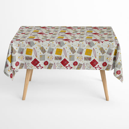 Baumwolltischdecke Weihnachten Advent ARSONA C-101 Geschenke Weihnachtskugeln eckig rund oval