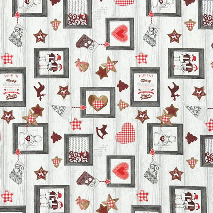 Jacquard Tischdecke aus beschichteter Baumwolle Fleckenschutz Weihnachten AURE 60502 eckig rund oval
