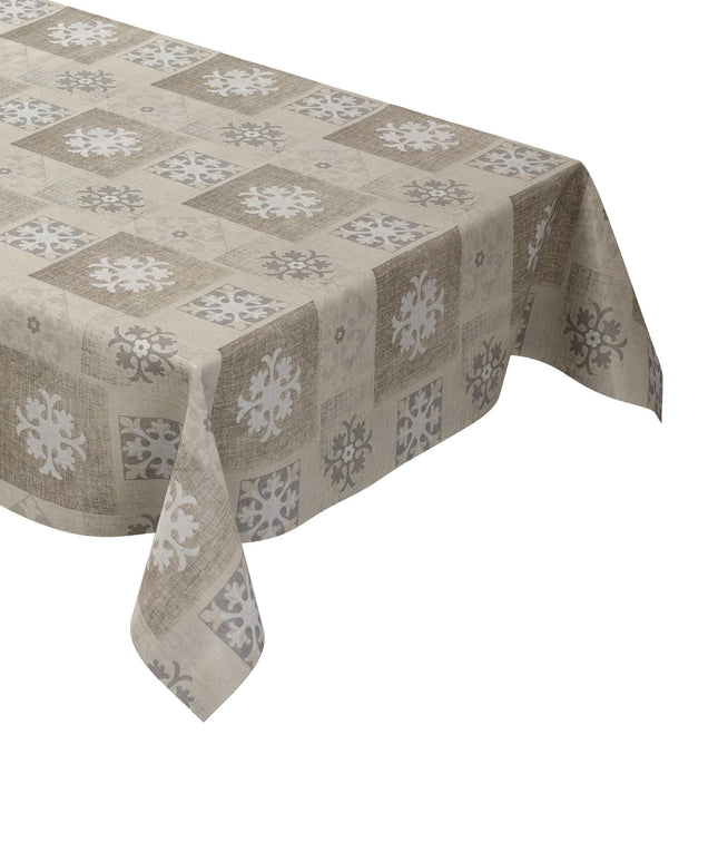 Wachstuch Tischdecke Ornamente beige
