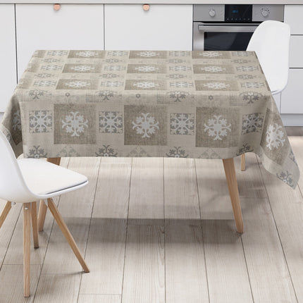 Wachstuch Tischdecke Ornamente beige
