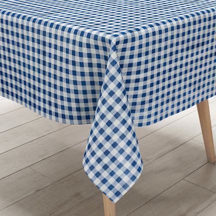 Wachstuch Tischdecke kariert blau
