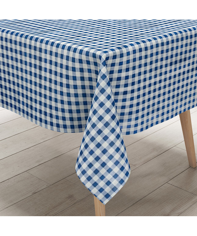 Wachstuch Tischdecke kariert blau