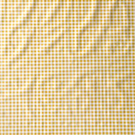 Wachstuch Tischdecke kariert gelb