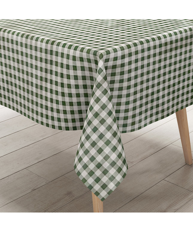 Wachstuch Tischdecke kariert grün