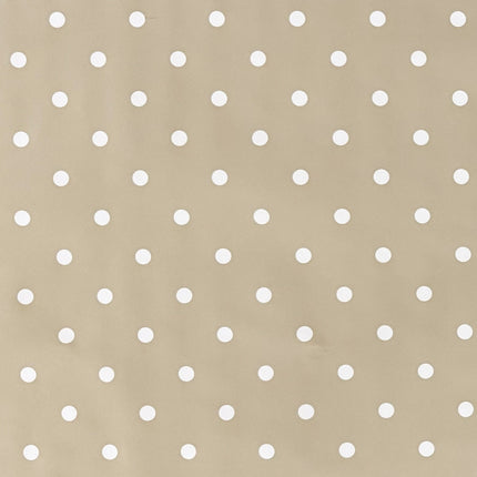 Wachstuch Tischdecke Punkte beige