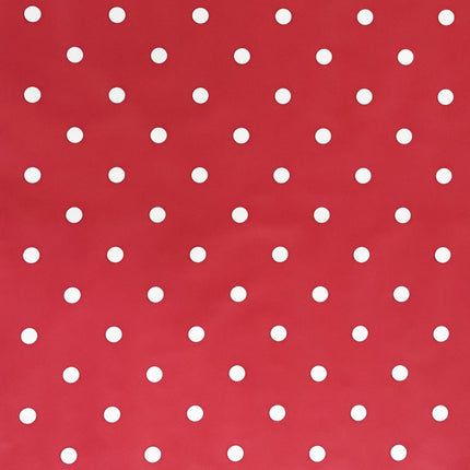 Wachstuch Tischdecke Punkte rot