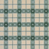 Wachstuch Rolle SONDERPOSTEN Karo Herzen grün B1615-03 Rollenware
