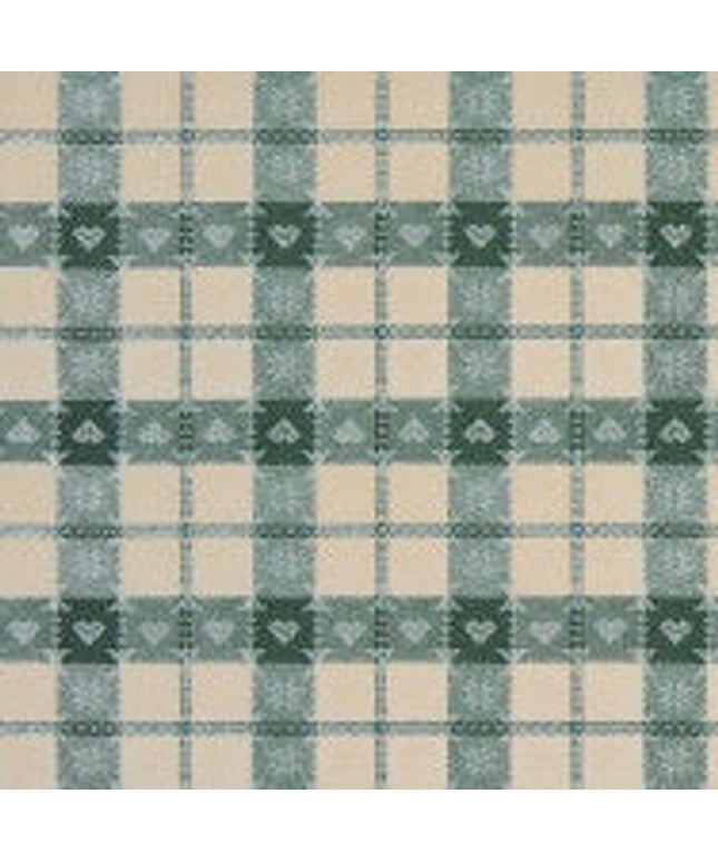 Wachstuch Rolle SONDERPOSTEN Karo Herzen grün B1615-03 Rollenware
