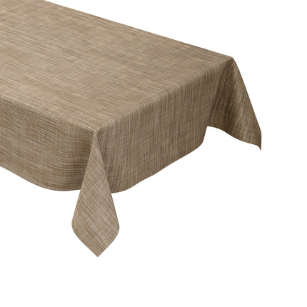 Wachstuchtischdecke Leinenoptik beige