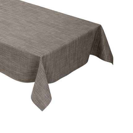 Wachstuch Tischdecke Leinenoptik graubraun