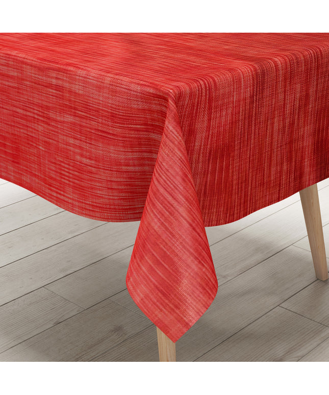 Wachstuch Tischdecke Leinenoptik rot